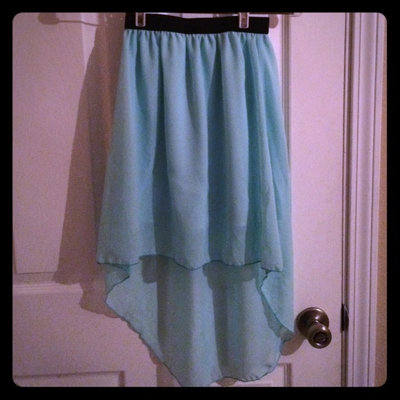 Mint colored high low skirt size small