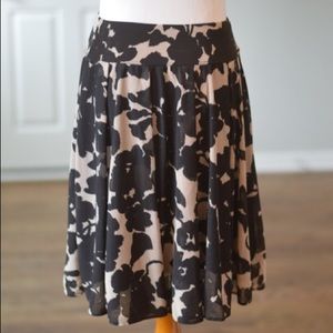 INC brand black floral skirt size M