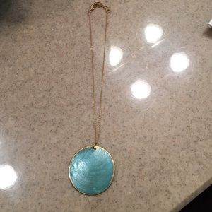 Turquoise "sand dollar" necklace, super light