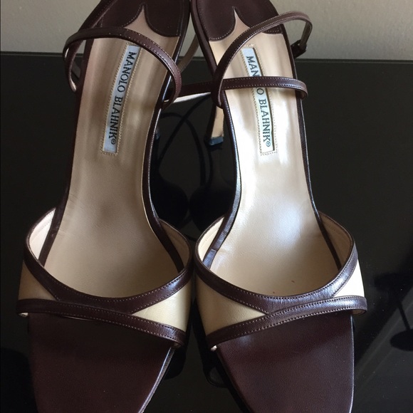 Manolo blahnik lace up heels