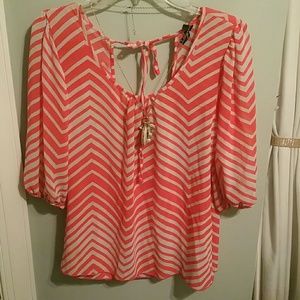 Striped tunic open back