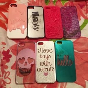 Lot of 7 iPhone 5/5s cases