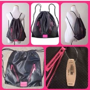 NWT VICTORIA'S SECRET DRAWSTRING SPORTS BAG