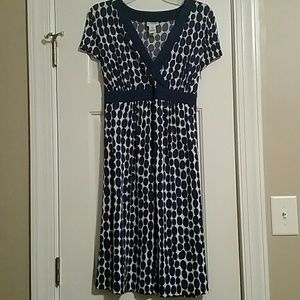 Motherhood size m blue polka dot dress