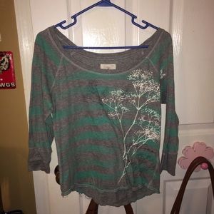 green & grey lightweight pullover