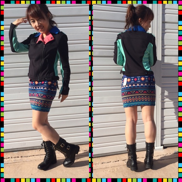 Tribal Printed Skirt - Picture 2 of 3