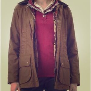 Barbour Waxed Cotton Print Beadnell Size 6
