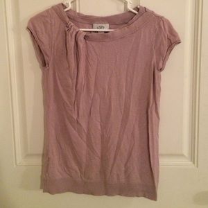 Ann Taylor Loft pink knit top Small S