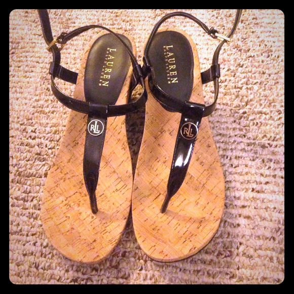 Ralph Lauren size 8 Wedge sandals worn once