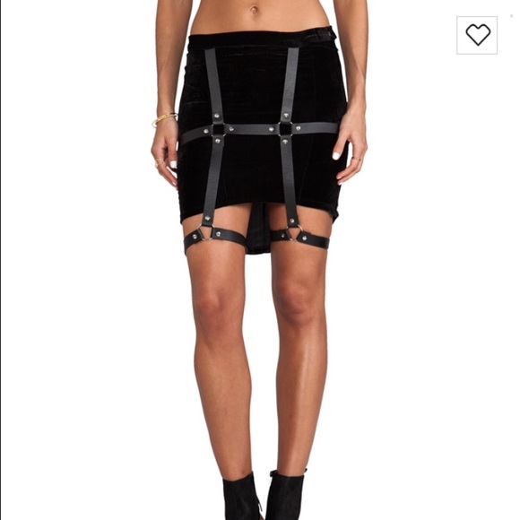 🕷ON HOLD🕷UNIF Velvet Harness Skirt