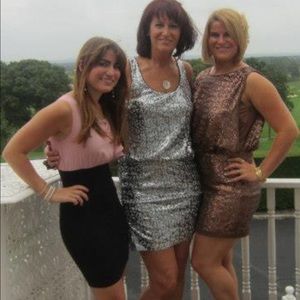 Brown Sequined Cocktail dress