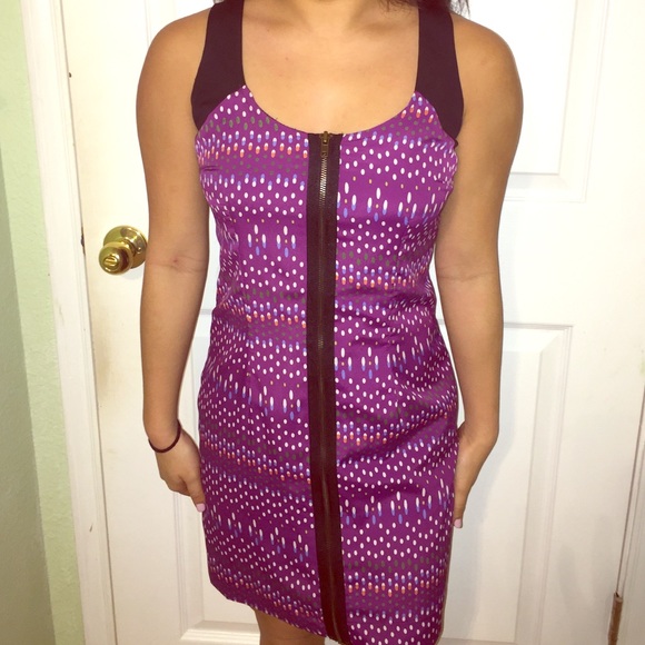 Purple Zip Front Dress