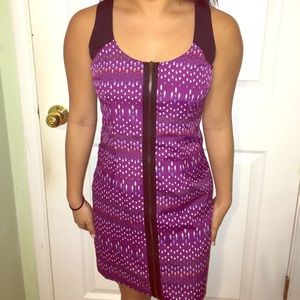Purple Zip Front Dress