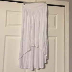 White High-Low Skirt