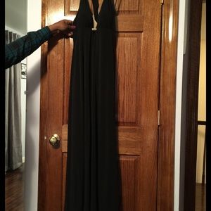 Beautiful black halter style spandex dress.