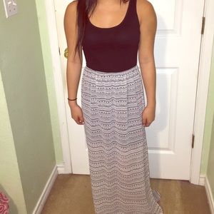 Black Tribal Maxi Dress