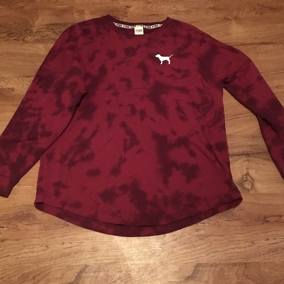 Marbled Maroon PINK Crewneck Sweater