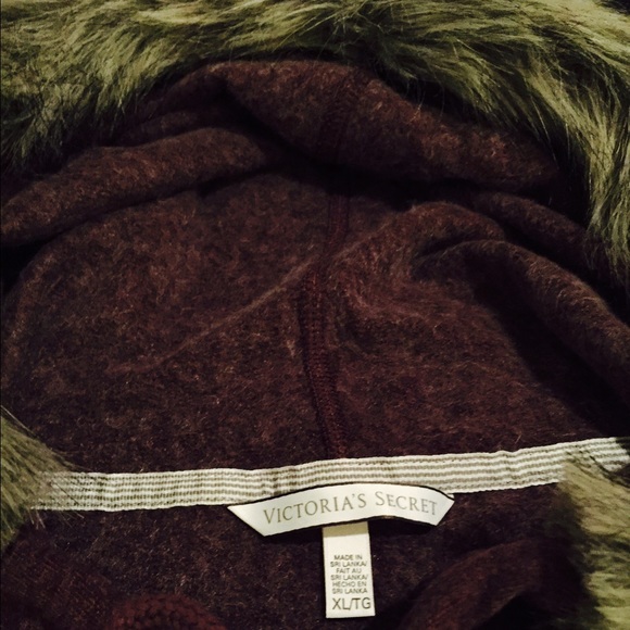 SOLD NWT VS BLACK ORCHID bling & Fur LINED HOODIE - Picture 3 of 4