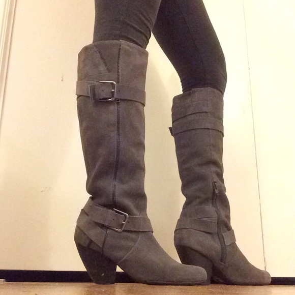 Naughty Monkey Gray Suede Boots