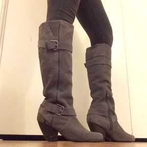 Naughty Monkey Gray Suede Boots