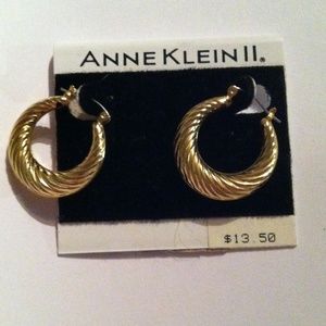 Surgical Steel Post Gold Tone Hoops