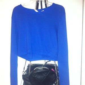 Blue crop top