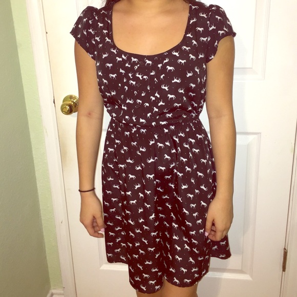 Black Dress with Horses