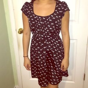 Black Dress with Horses