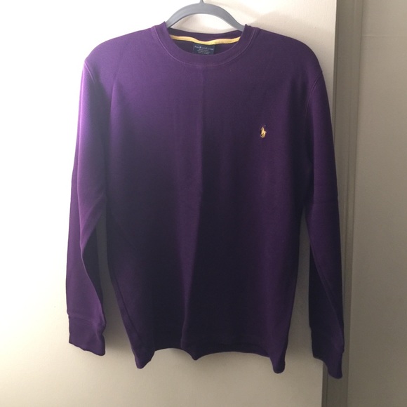 Men's Polo® waffle long sleeve shirt (size: L)