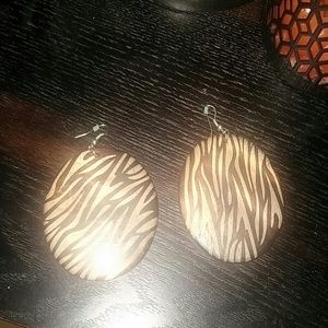Artistic Brown Costume Hook Earrings