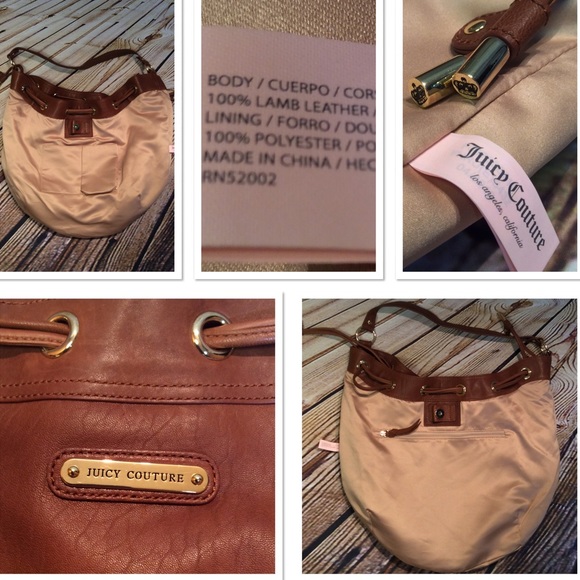 JUICY COUTURE LAMB LEATHER HOBO BAG SOLD - Picture 4 of 4