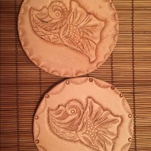 Leather craft handmade coasters