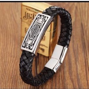 Roped genuine leather Harley Davidson