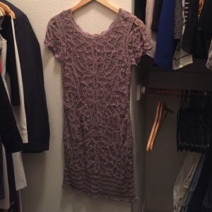 ⭐️ Purple Crocheted Fitted Dress