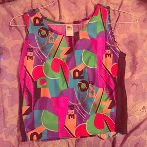 90's spandex exercise top