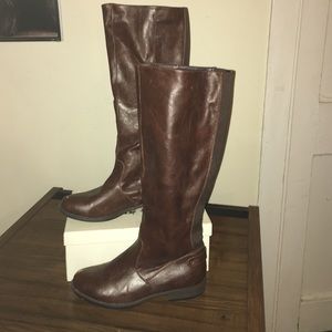 Brown riding boots
