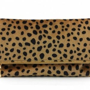 Leopard print clutch