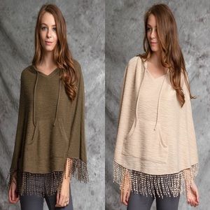 Ya Los Angeles poncho- olive