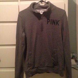 PINK gray half zip