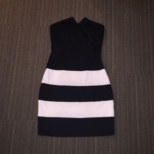 Black an white tube dress