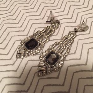 Never work silver dangly earrings