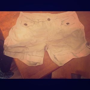 Long khaki shorts