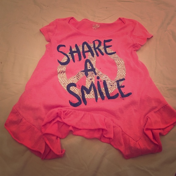 Justice girls cute pink top