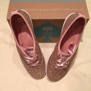 keds x kate spade New York glitter sneakers