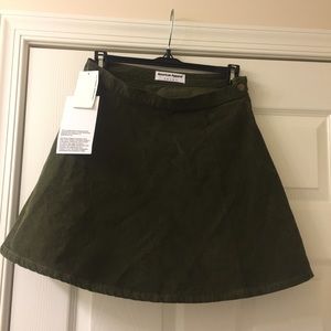 Dark Olive Corduroy Circle Skirt