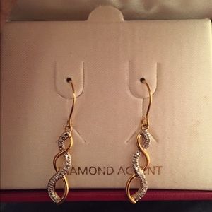 18 Karat Gold Over Sterling Silver Earrings.
