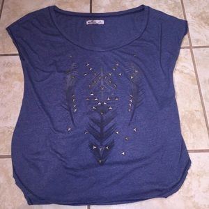 Hollister studded tee shirt