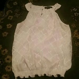 White House/Black Market White Sequined Blouse