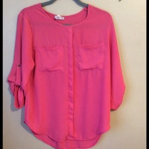 Long sleeved pink shirt