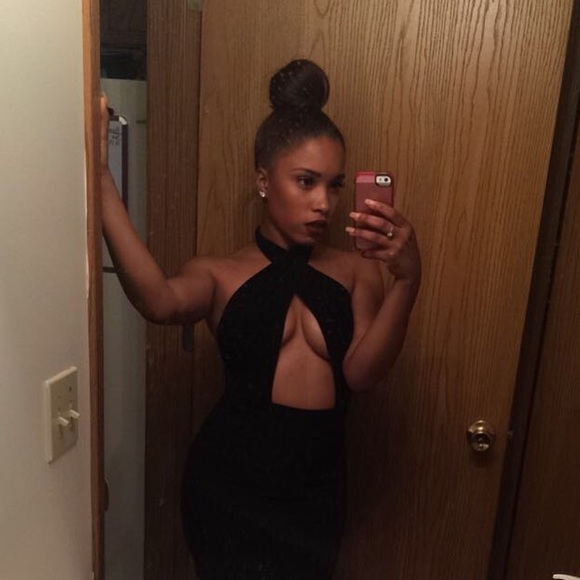 Super sexy little black dress, with front opening